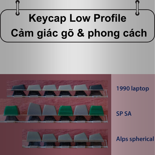 Keycap Low Profile – Cảm giác gõ & phong cách