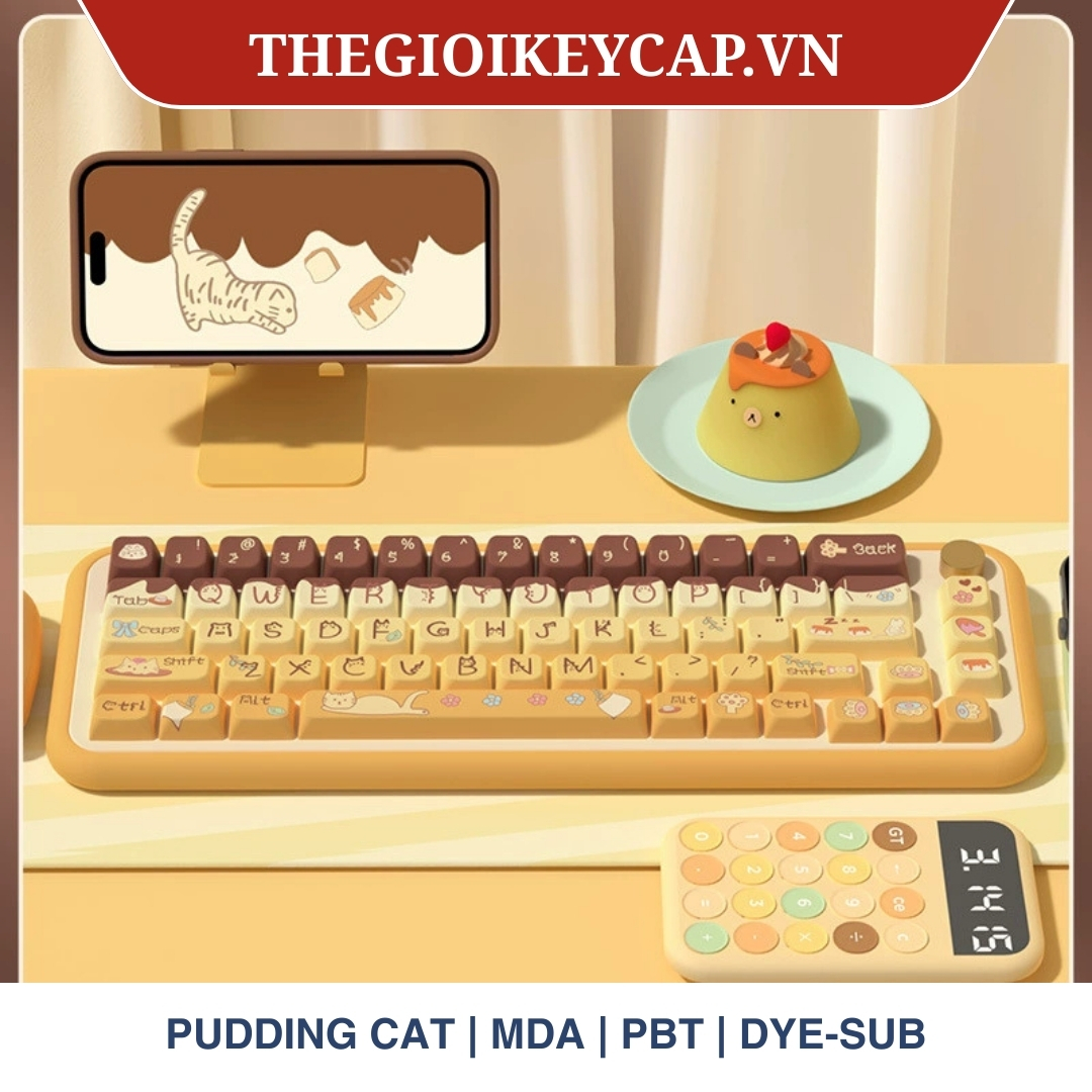 Keycap Pudding Cat