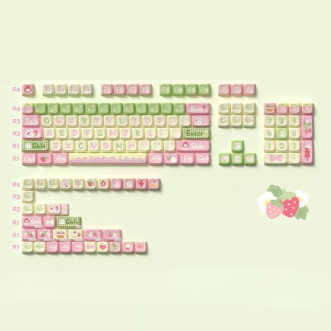 Keycap Strawberry Milk Rabbit